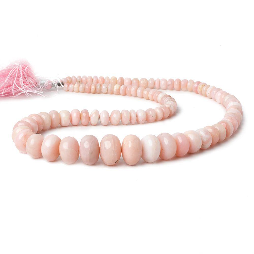 3.5-13mm Pink Peruvian Opal Plain Rondelle Beads 17 inch 90 pieces A Grade (ONLINE ORDER ONLY)