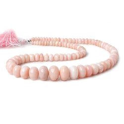 3.5-13mm Pink Peruvian Opal Plain Rondelle Beads 17 inch 90 pieces A Grade (ONLINE ORDER ONLY)
