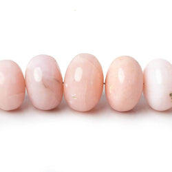 3.5-13mm Pink Peruvian Opal Plain Rondelle Beads 17 inch 90 pieces A Grade (ONLINE ORDER ONLY)