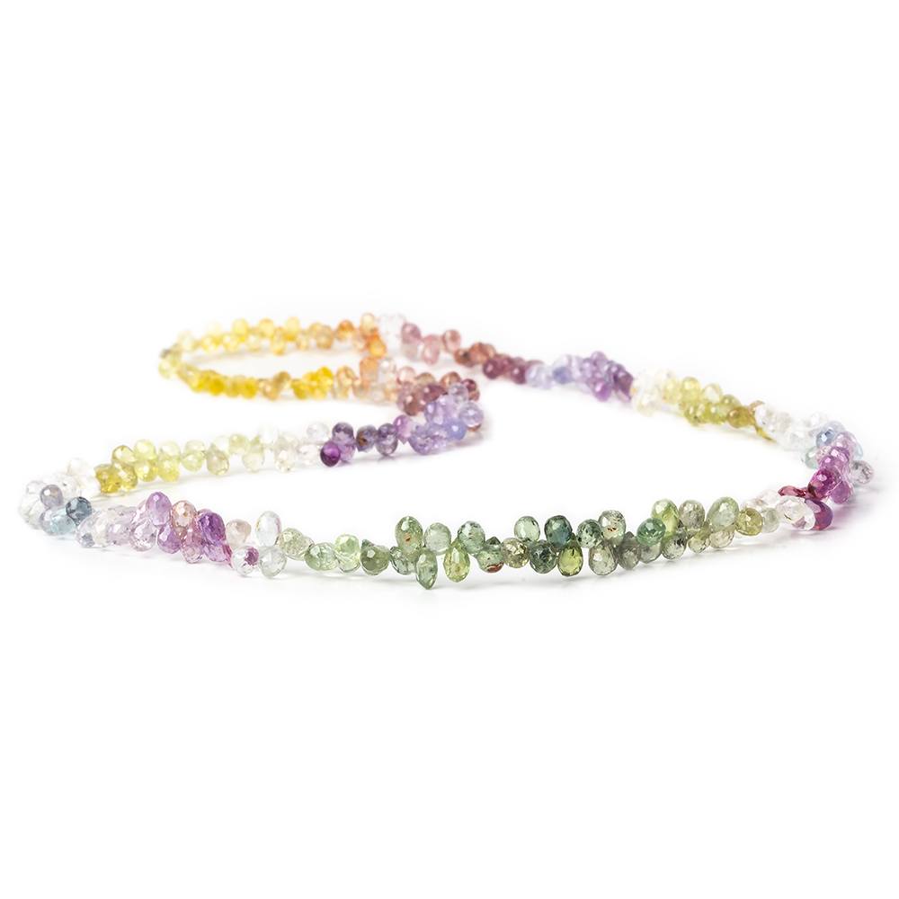 3.5-2.5-4x2.5mm Rainbow Sapphire Micro Tear Drops 16 inch 160 pieces (ONLINE ORDER ONLY)