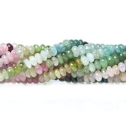 3.5-4.5mm MultiColor Tourmaline plain rondelle Beads 18 inch 200 pieces (ONLINE ORDER ONLY)