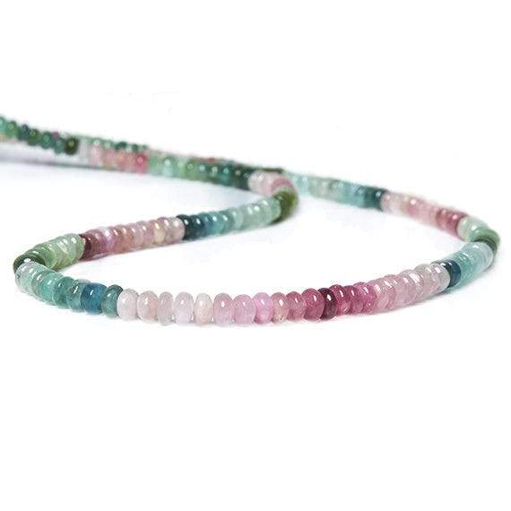 3.5-4.5mm MultiColor Tourmaline plain rondelle Beads 18 inch 200 pieces (ONLINE ORDER ONLY)