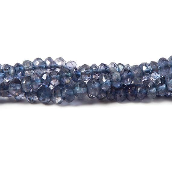 3.5-4mm Iolite Faceted Rondelle 14 inch 140 pieces (ONLINE ORDER ONLY)