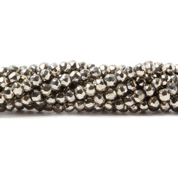 3.5-4mm Metallic Dark Champagne plated Pyrite faceted rondelle Beads 106 pcs (ONLINE ORDER ONLY)
