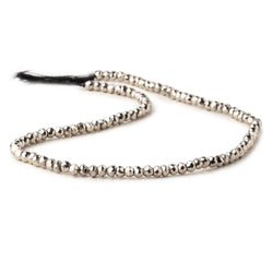 3.5-4mm Metallic Silver plated Pyrite faceted rondelle Beads 13 inch 104 pcs (ONLINE ORDER ONLY)