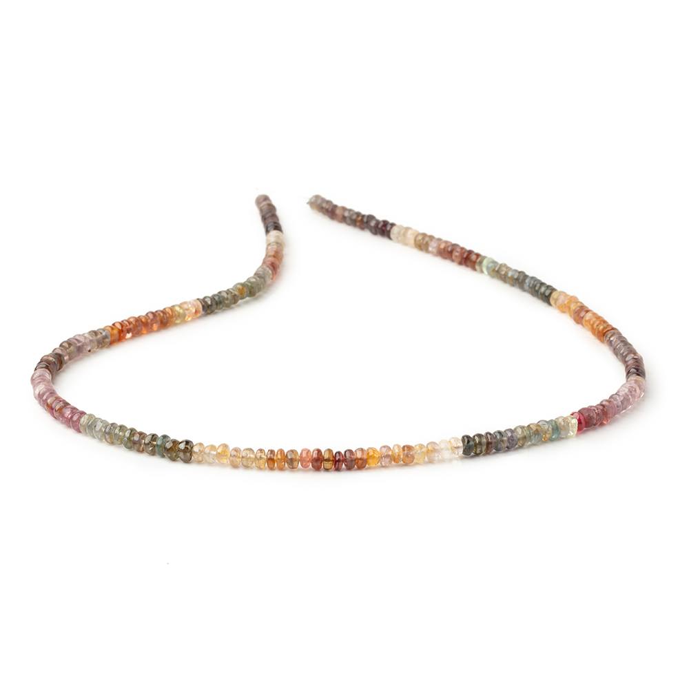 3.5-4mm Multi Color Spinel Plain Rondelle Beads 15.75 inch 190 pieces (ONLINE ORDER ONLY)