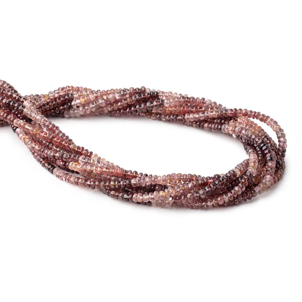 3.5-4mm Multi Color Spinel Plain Rondelle Beads 16 inch 180 pieces (ONLINE ORDER ONLY)