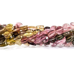 3.5-4mm Multi Color Tourmaline faceted coin Beads 14 inch 89 pieces (ONLINE ORDER ONLY)