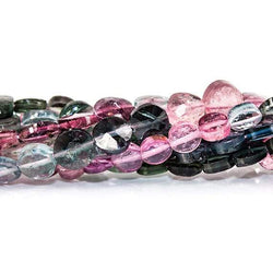 3.5-4mm Multi Color Tourmaline faceted coin Beads 14 inch 89 pieces (ONLINE ORDER ONLY)
