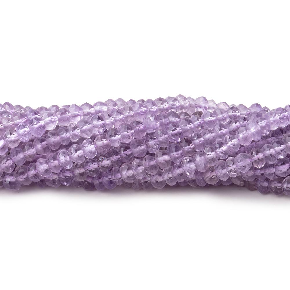 3.5-4mm Pink Amethyst Faceted Rondelle Beads 14 inch 134 pieces (ONLINE ORDER ONLY)