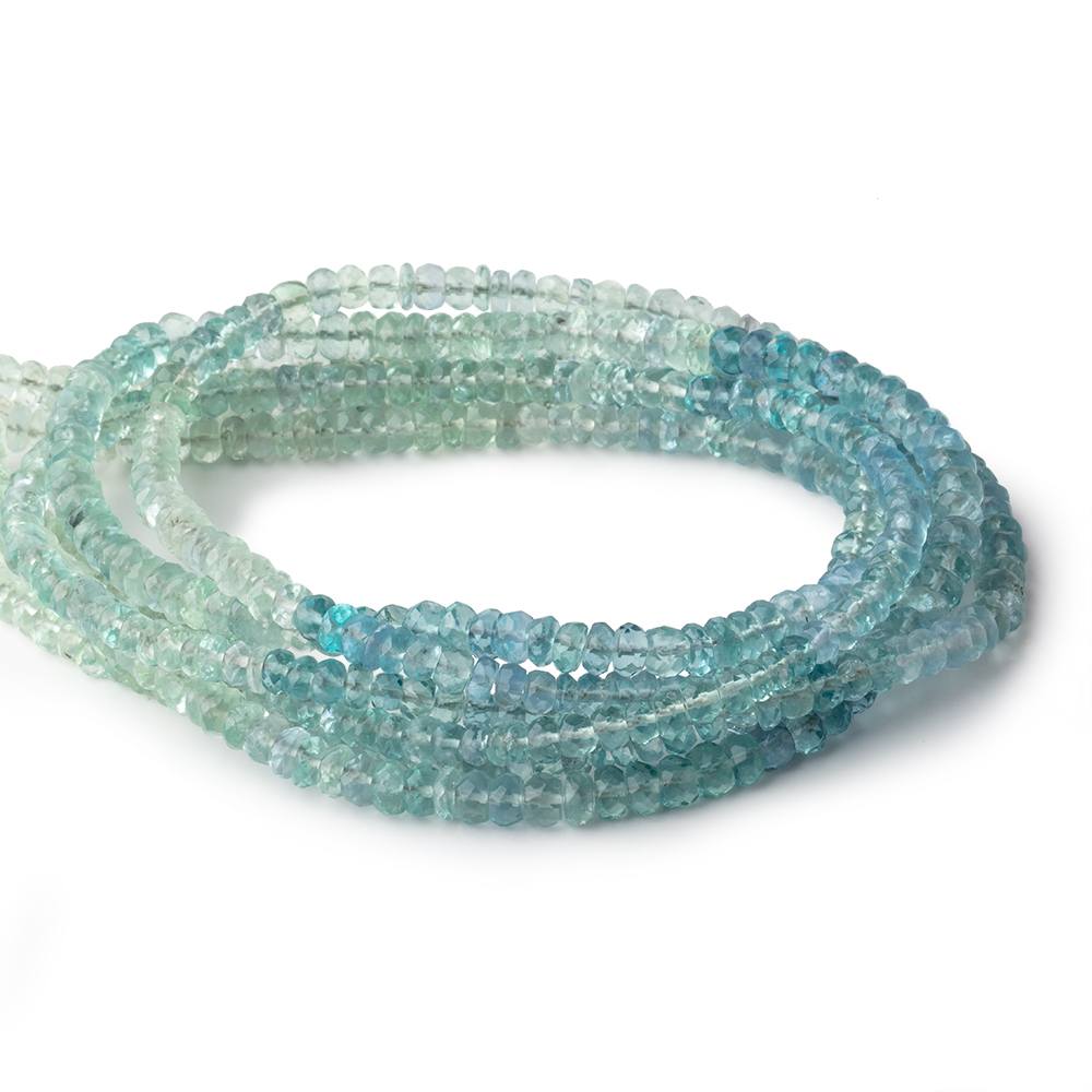 3.5-4mm Shaded Fluorite Faceted Rondelle Beads 16 inch 180 pieces (ONLINE ORDER ONLY)