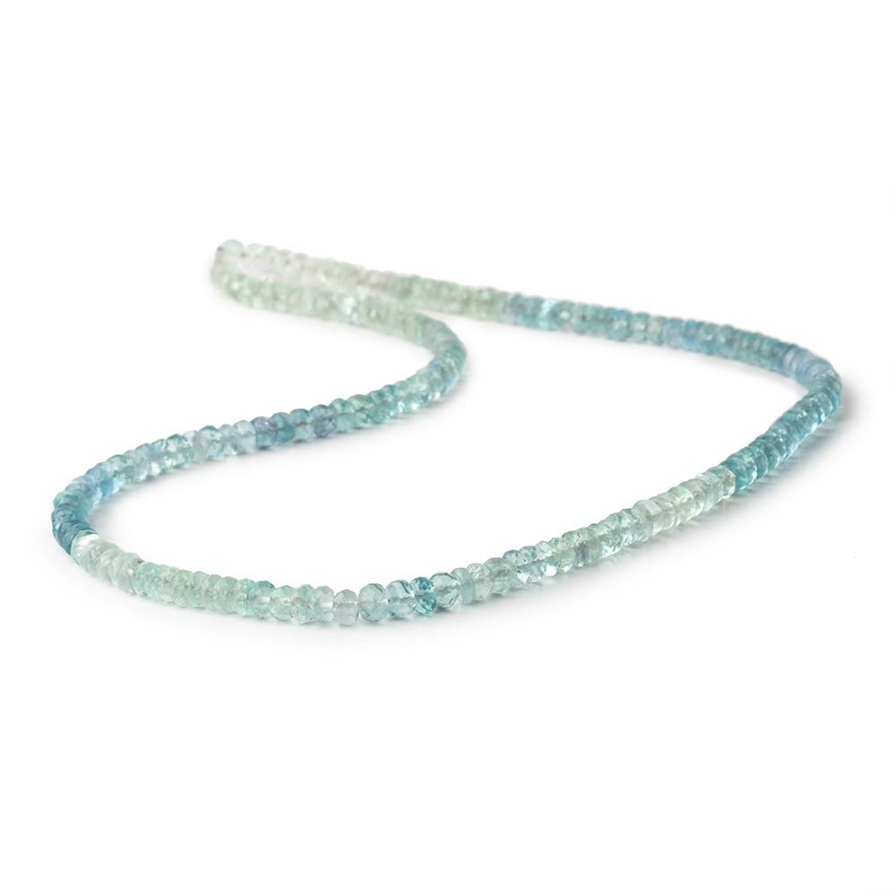 3.5-4mm Shaded Fluorite Faceted Rondelle Beads 16 inch 180 pieces (ONLINE ORDER ONLY)