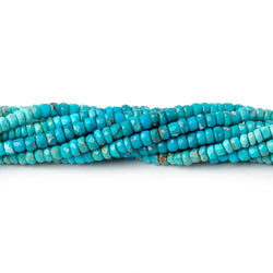 3.5-4mm Sleeping Beauty Turquoise Faceted Rondelle Beads 13 inch 140 pieces (ONLINE ORDER ONLY)