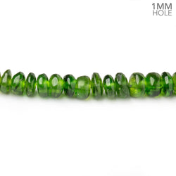 3.5-5.5mm Chrome Diopside Plain Rondelles 9 inch 100 Beads 1mm Drill Hole (ONLINE ORDER ONLY)