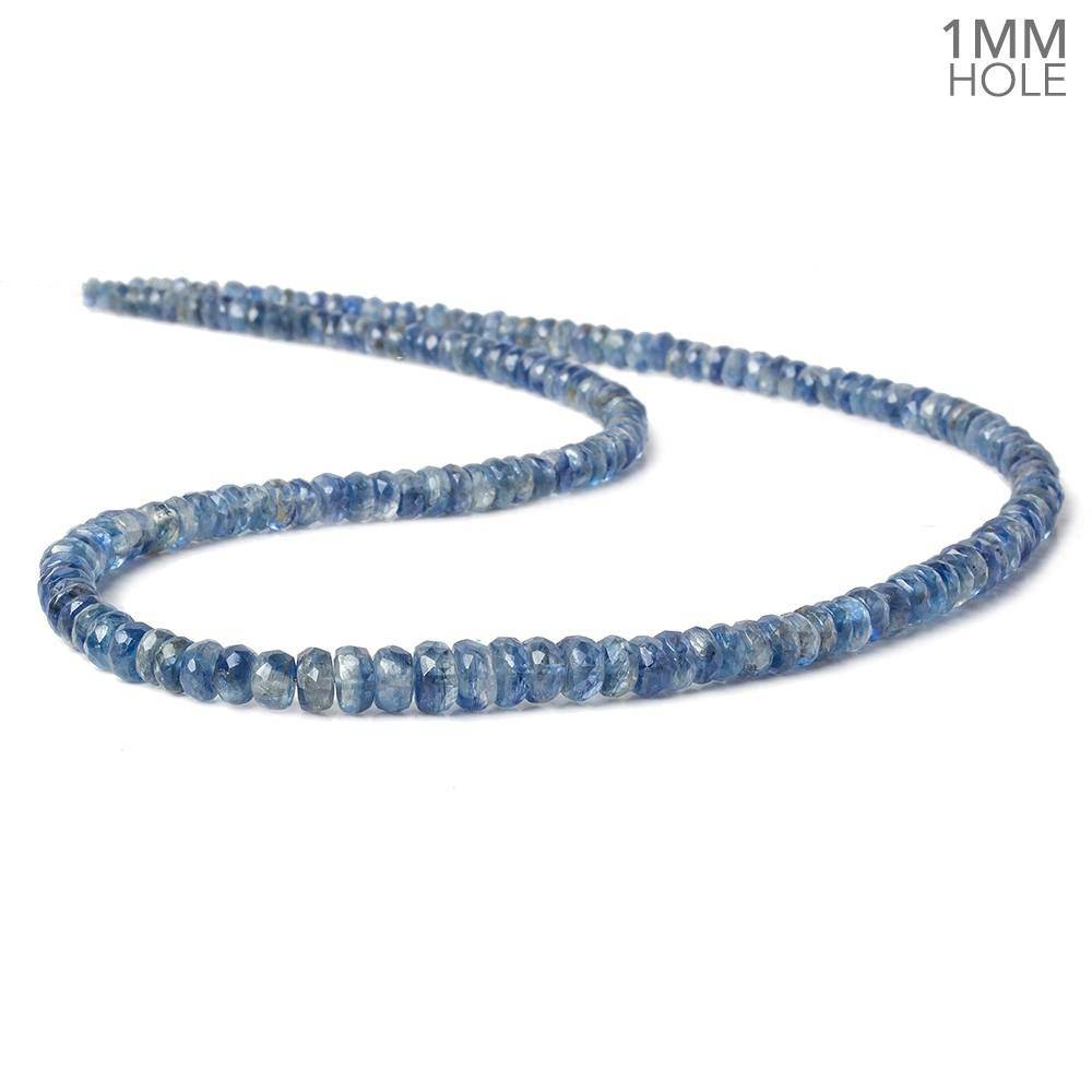 3.5-5.5mm Kyanite faceted rondelle beads 16 inches 180 pieces 1mm drill hole (ONLINE ORDER ONLY)