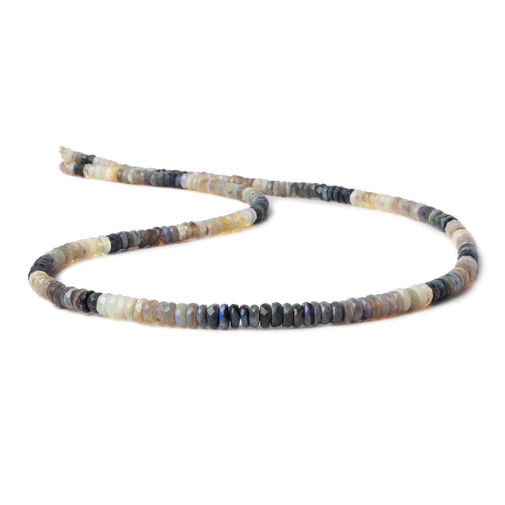 3.5-5.5mm Multi Color Australian Opal faceted rondelle beads 18 inch 180 pieces AA (ONLINE ORDER ONLY)