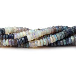 3.5-5.5mm Multi Color Australian Opal faceted rondelle beads 18 inch 180 pieces AA (ONLINE ORDER ONLY)