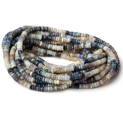 3.5-5.5mm Multi Color Australian Opal faceted rondelle beads 18 inch 180 pieces AA (ONLINE ORDER ONLY)