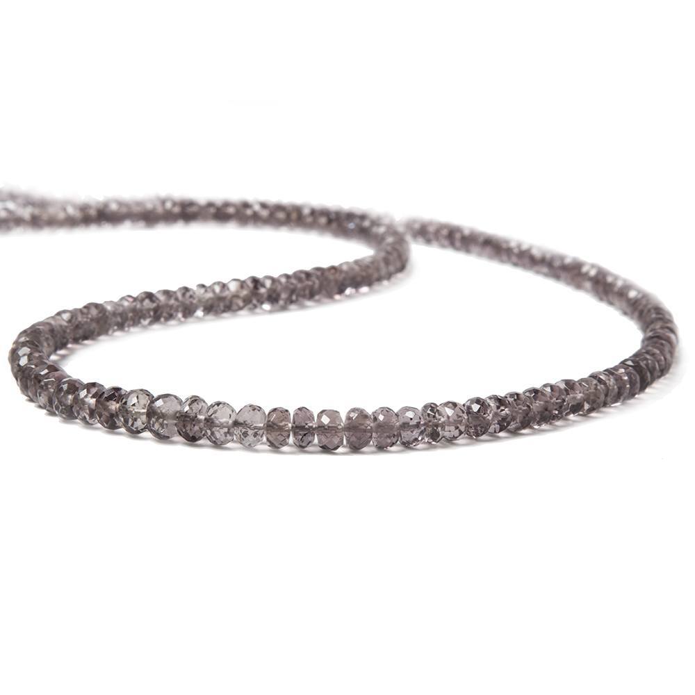 3.5-5mm Dark Purple Scapolite faceted rondelle beads 18 inch 200 pieces (ONLINE ORDER ONLY)
