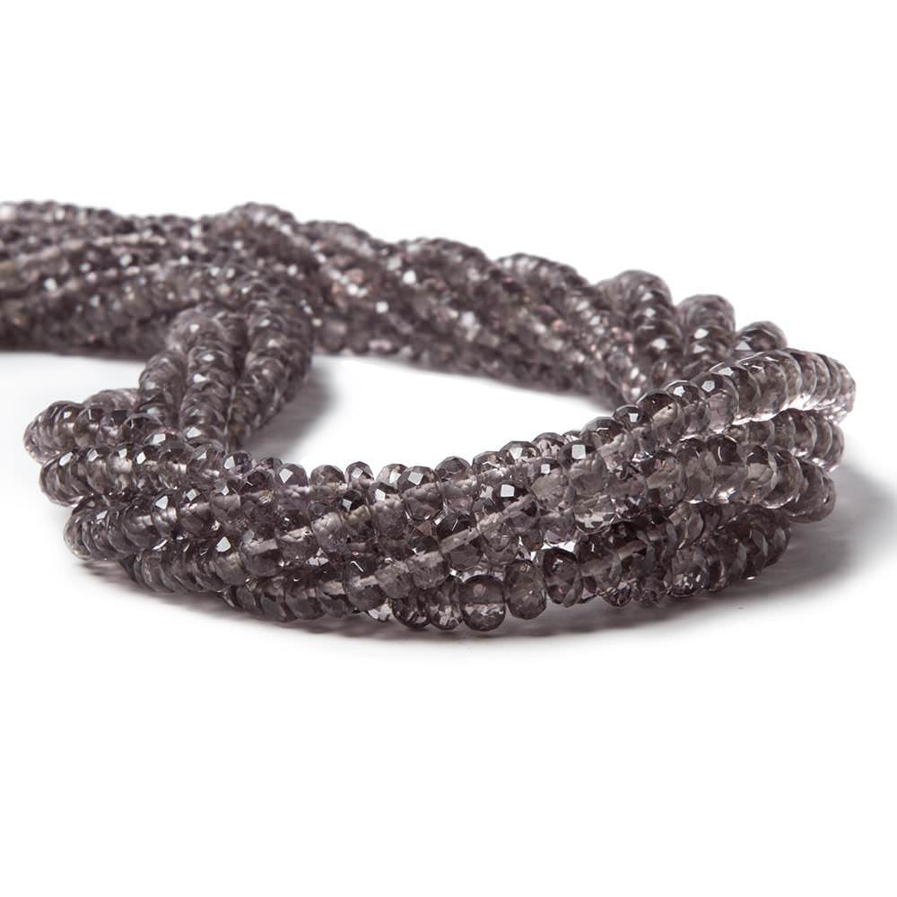 3.5-5mm Dark Purple Scapolite faceted rondelle beads 18 inch 200 pieces (ONLINE ORDER ONLY)
