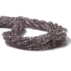 3.5-5mm Dark Purple Scapolite faceted rondelle beads 18 inch 200 pieces (ONLINE ORDER ONLY)