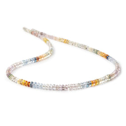 3.5-5mm Multi Color Sapphire Plain Rondelle Beads 18 inch 200 pieces AAA (ONLINE ORDER ONLY)