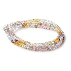 3.5-5mm Multi Color Sapphire Plain Rondelle Beads 18 inch 200 pieces AAA (ONLINE ORDER ONLY)