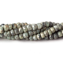 3.5-5mm Mystic Green Cat's Eye Quartz Faceted Rondelles 16 inch 134 beads (ONLINE ORDER ONLY)