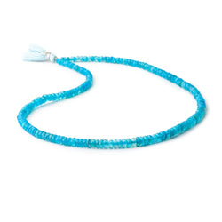 3.5-5mm Neon Blue Ethiopian Opal Faceted Rondelle Beads 16 inch 184 pieces (ONLINE ORDER ONLY)