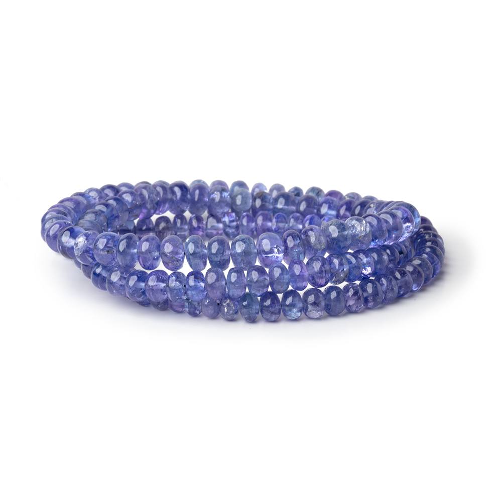 3.5-5mm Tanzanite Plain Rondelle Beads 15.75 inch 140 pieces AA (ONLINE ORDER ONLY)