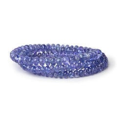 3.5-5mm Tanzanite Plain Rondelle Beads 15.75 inch 140 pieces AA (ONLINE ORDER ONLY)
