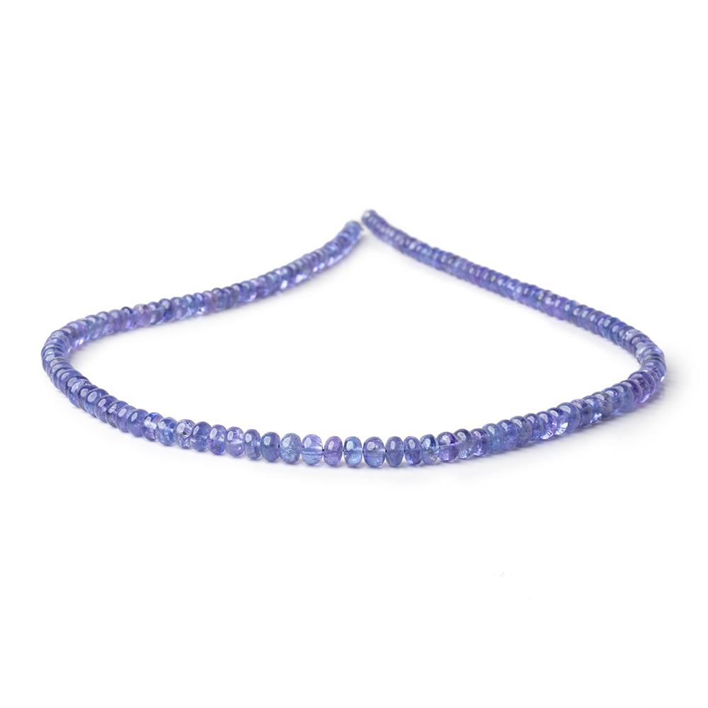 3.5-5mm Tanzanite Plain Rondelle Beads 15.75 inch 140 pieces AA (ONLINE ORDER ONLY)