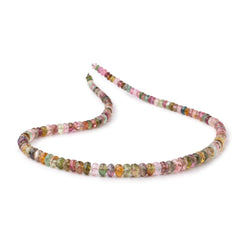 3.5-6mm Multi Color Tourmaline Faceted Rondelle Beads 16 inch 138 pieces (ONLINE ORDER ONLY)