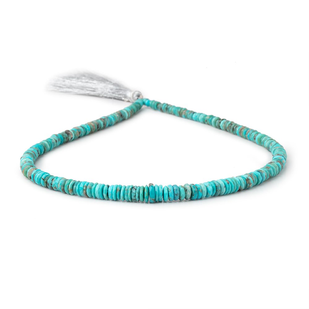 3.5-7.5mm Sleeping Beauty Turquoise Faceted Heishi Beads 16 inch 254 pieces AA (ONLINE ORDER ONLY)