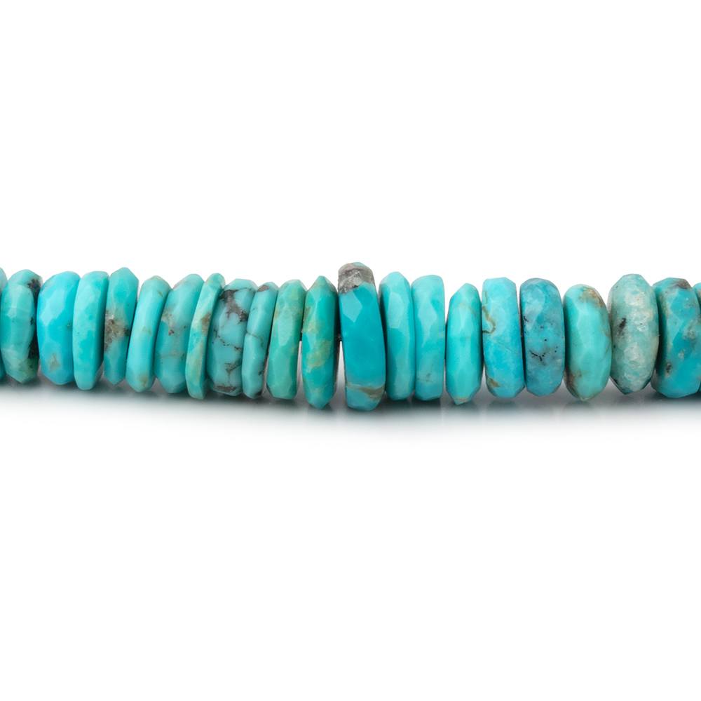 3.5-7.5mm Sleeping Beauty Turquoise Faceted Heishi Beads 16 inch 254 pieces AA (ONLINE ORDER ONLY)