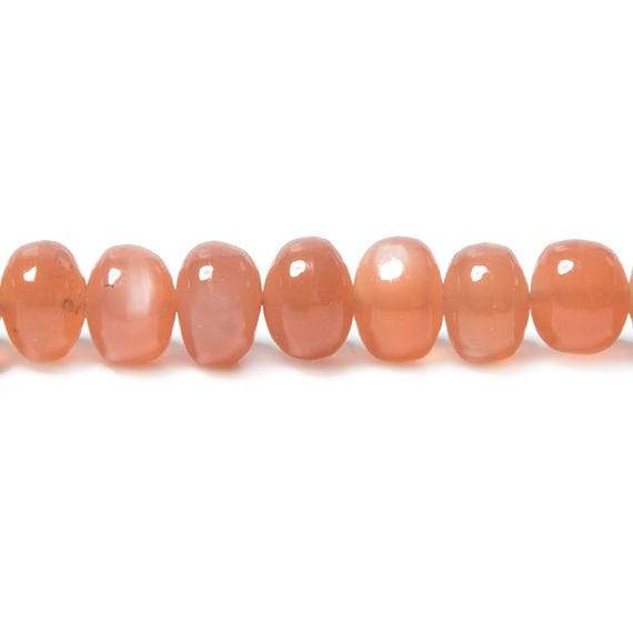 3.5-7mm Dark Angel Skin Peach Moonstone Plain Rondelle Beads 16 inch 106 pcs (ONLINE ORDER ONLY)