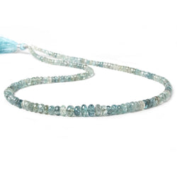 3.5-7mm Shaded Blue Zircon faceted rondelle beads 18 inch 180 pieces (ONLINE ORDER ONLY)