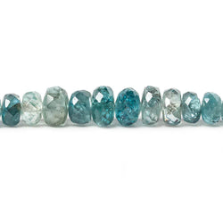 3.5-7mm Shaded Blue Zircon faceted rondelle beads 18 inch 180 pieces (ONLINE ORDER ONLY)