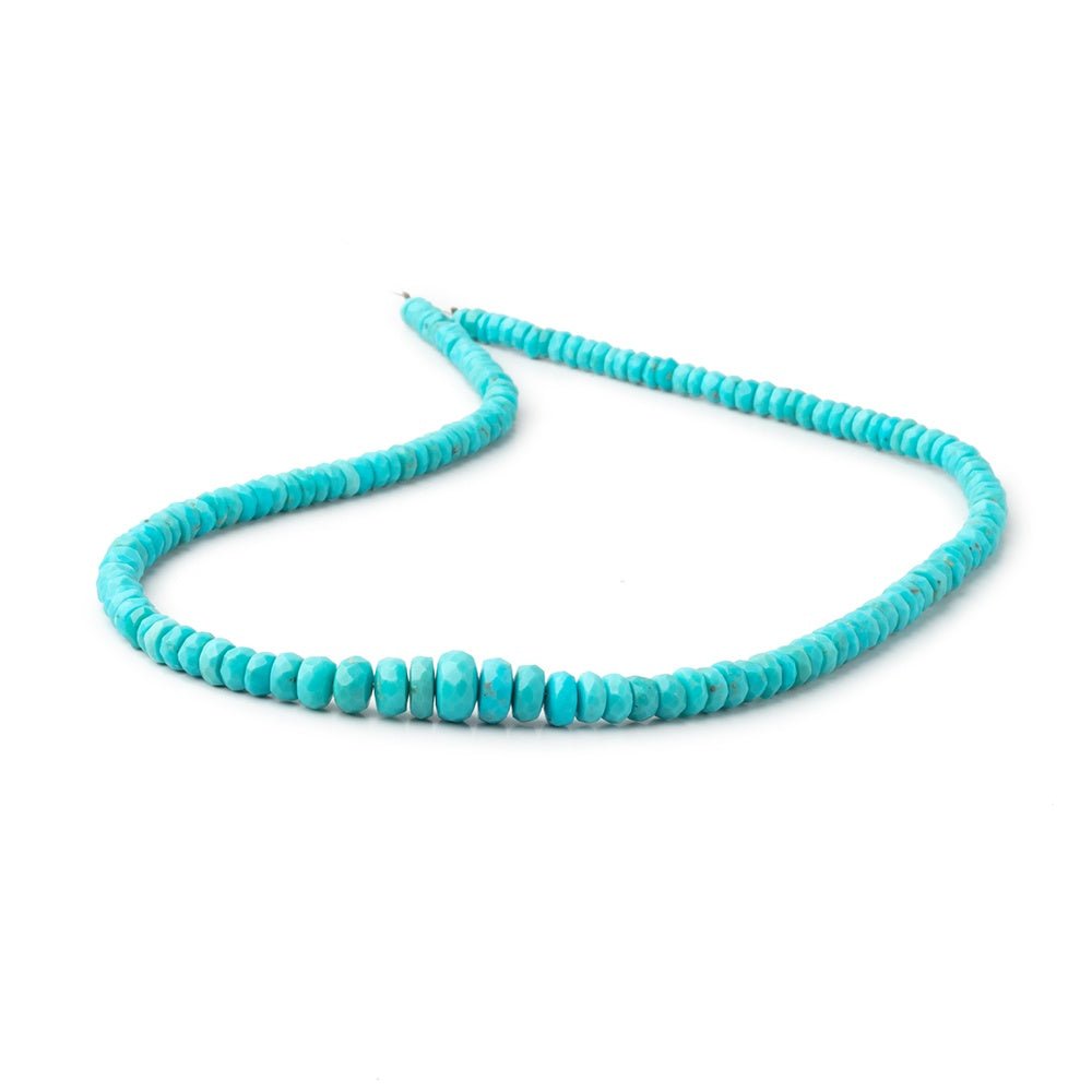 3.5-7mm Sleeping Beauty Turquoise Faceted Rondelle Beads 14 inch 160 pieces (ONLINE ORDER ONLY)