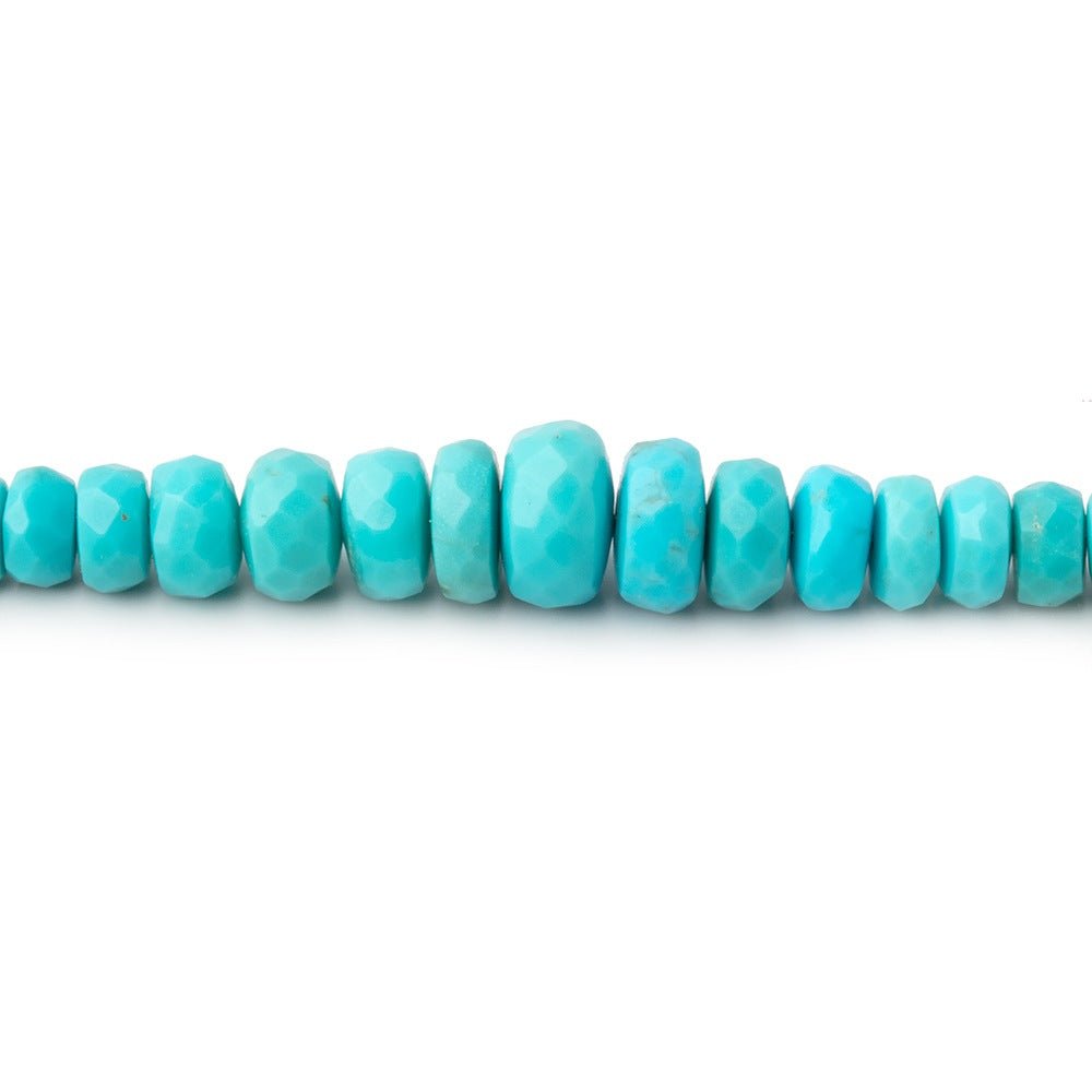 3.5-7mm Sleeping Beauty Turquoise Faceted Rondelle Beads 14 inch 160 pieces (ONLINE ORDER ONLY)