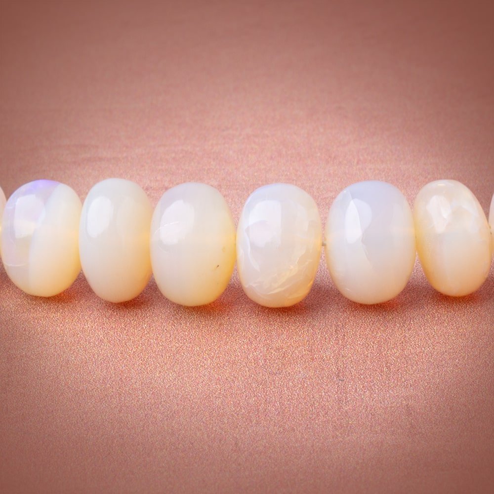 3.5-8mm Australian Opal Plain Rondelle Beads 17 inch 130 pieces AAA (ONLINE ORDER ONLY)