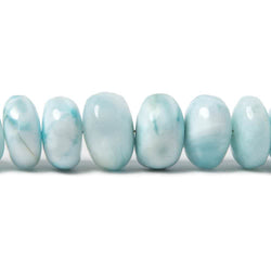 3.5-9.8mm Larimar plain rondelle beads 18 inches 119 pieces AA (ONLINE ORDER ONLY)