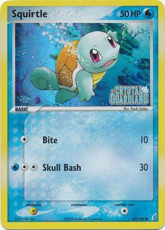 Squirtle (63/100) (Stamped) [EX: Crystal Guardians] (Online Only)