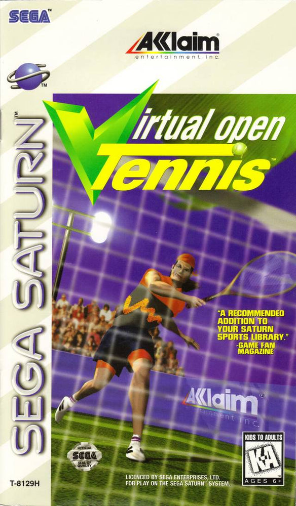 Virtual Open Tennis (Sega Saturn) (ONLINE ORDER ONLY)