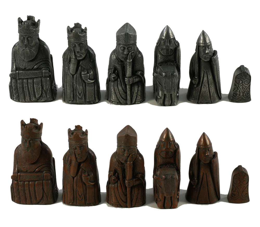 Chess Pieces - Metal Isle of Lewis - 3.5" (ONLINE ORDER ONLY)