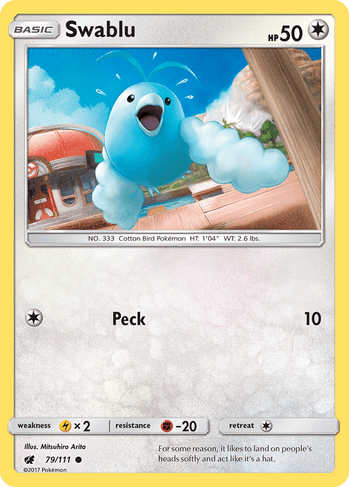 Swablu (79/111) [Sun & Moon: Crimson Invasion] (Online Only)