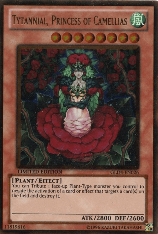Tytannial, Princess of Camellias [GLD4-EN026] Gold Rare (ONLINE ORDER ONLY)