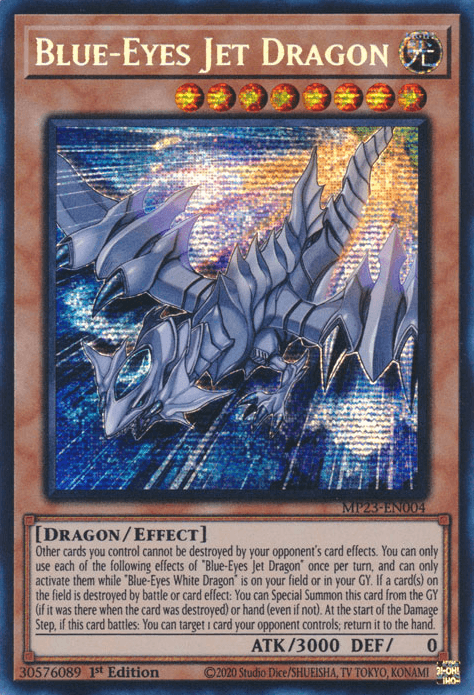Blue-Eyes Jet Dragon [MP23-EN004] Prismatic Secret Rare (ONLINE ORDER ONLY)