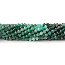 3.5mm Brazilian Emerald Micro Faceted Round Beads 12.5 inch 100 pieces (ONLINE ORDER ONLY)