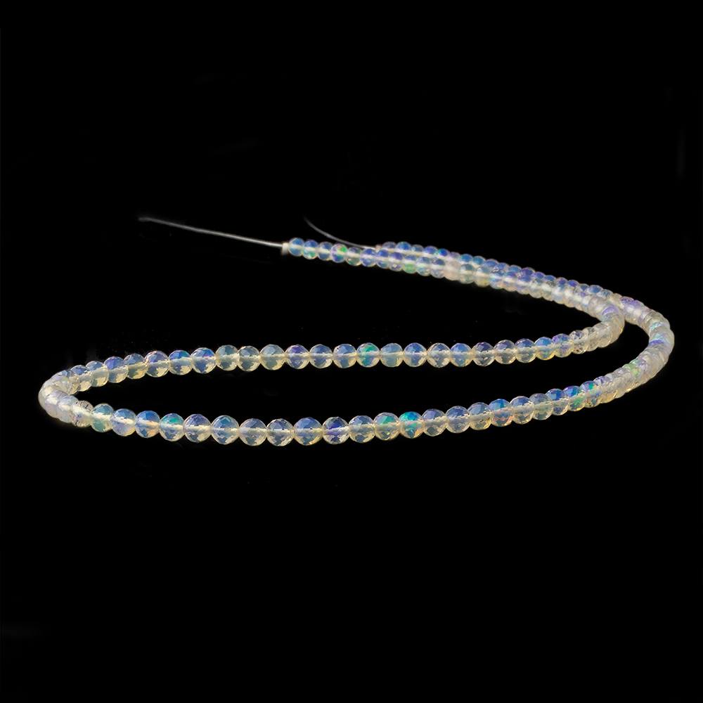 3.5mm Ethiopian Opal micro faceted round beads 17 inch 123 pieces AAA (ONLINE ORDER ONLY)